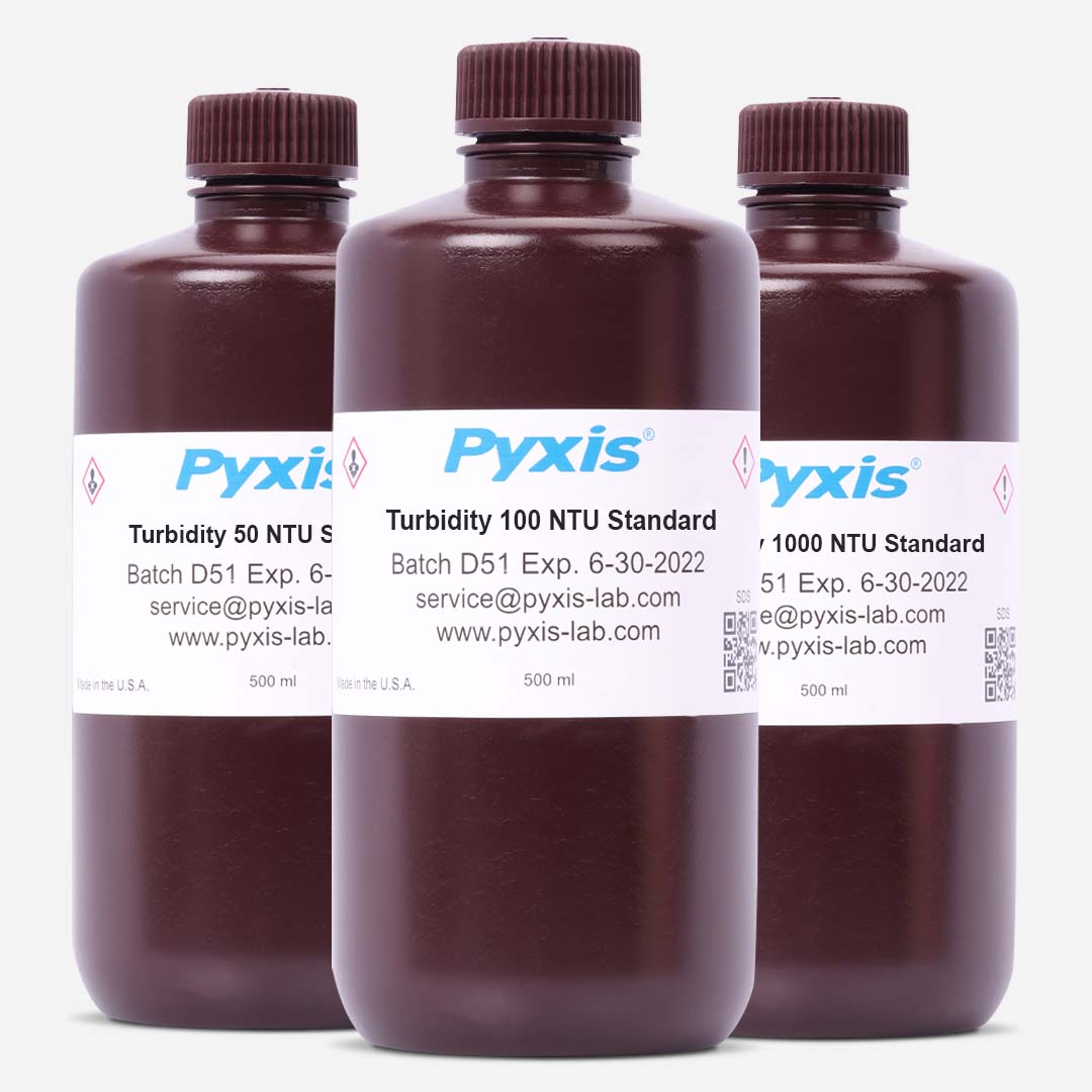 Turbidity Calibration Solutions (2, 10, 20, 30, 50, 100, 200, 500, 1,000NTU, 4,000NTU or Combo Kit)